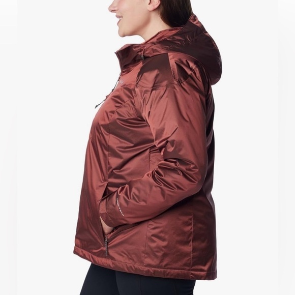 Columbia Interchange Oak Ridge Omni Heat Coat in Beetroot 1X NWT - Picture 2 of 11